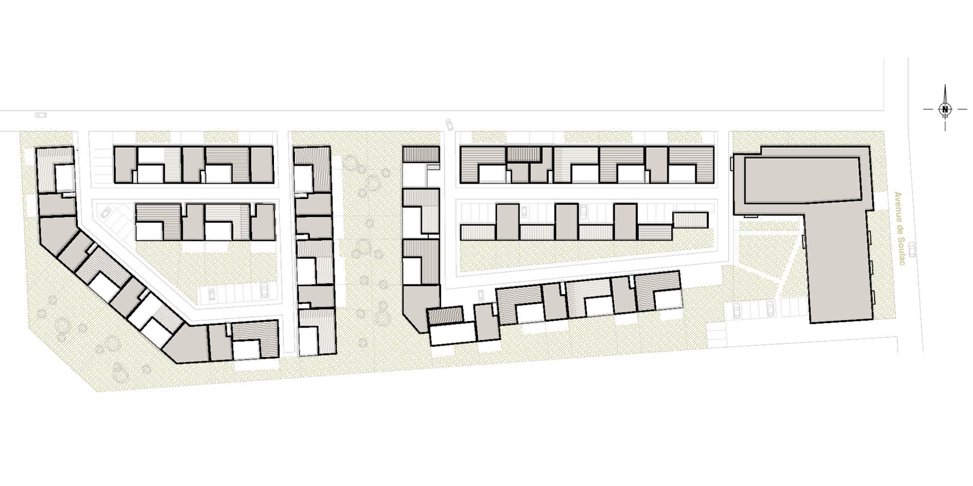 Plan masse — 107 logements au Taillan-Médoc