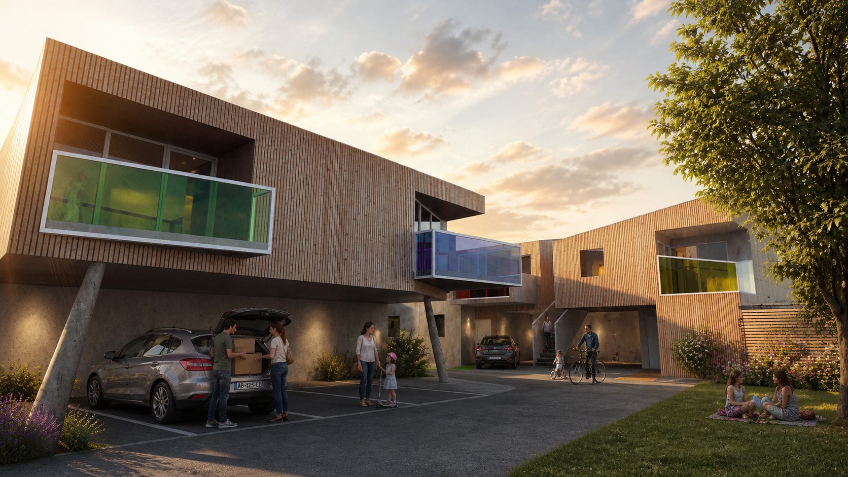21 logements bois BBC — Vue 2