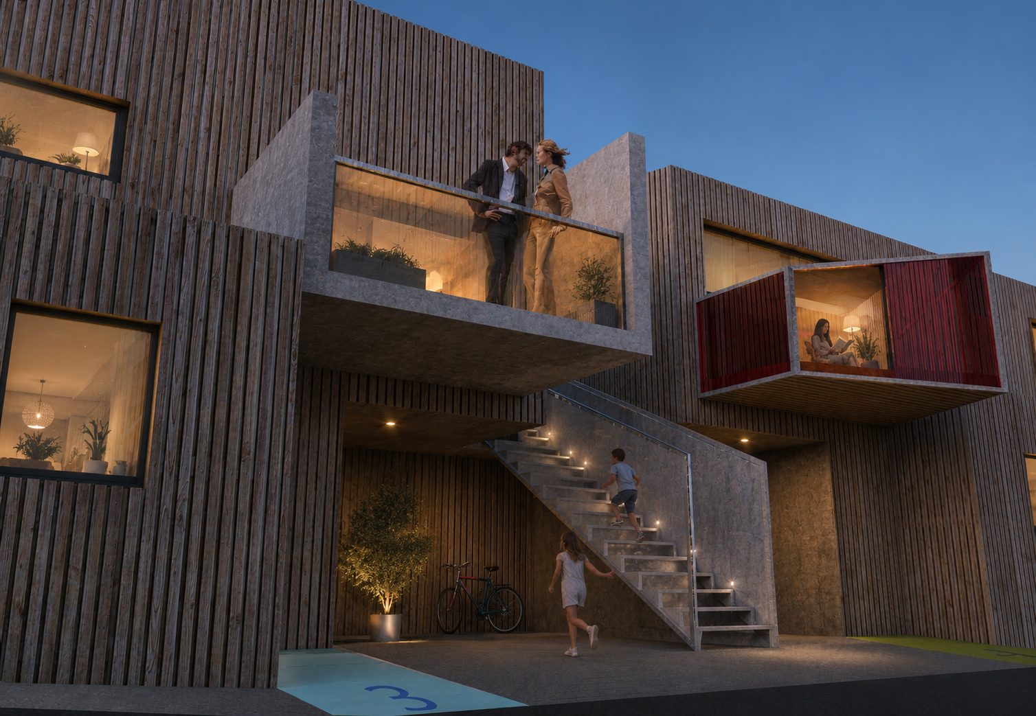 21 logements bois BBC — Vue 4