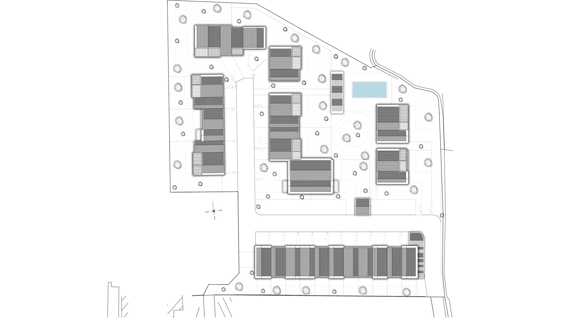 Plan masse — Les Cabanes du Bassin