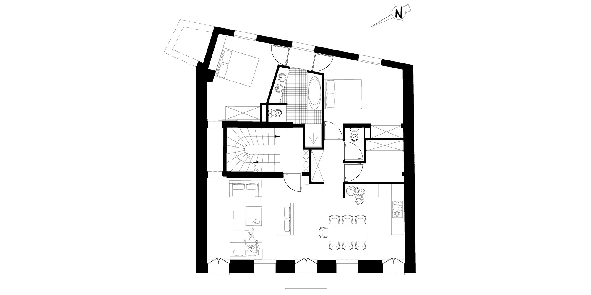 R+1 — Réhabilitation d'un immeuble St Louis